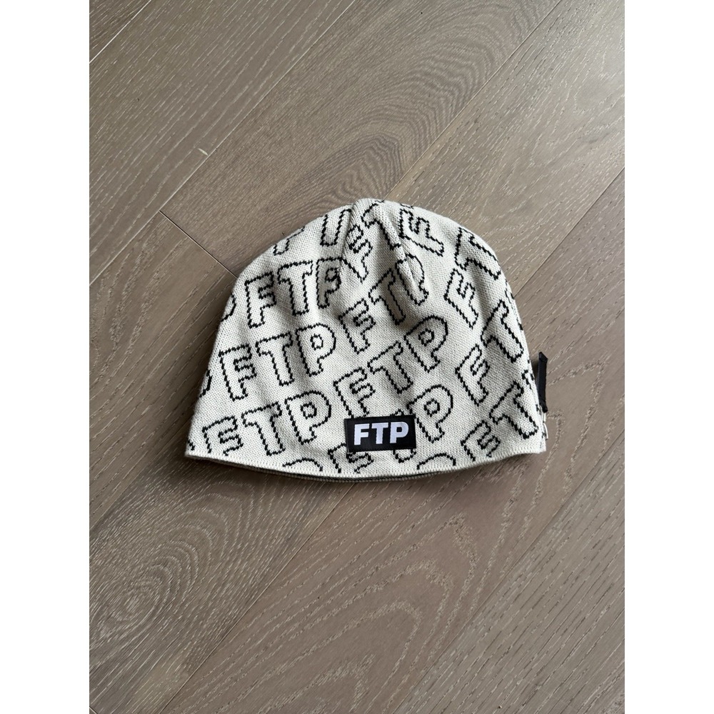 FTP ZIPPER REVERSIBLE BEANIE White F*ck The Population ❤️✅ BRAND NEW SHIPS ASAP